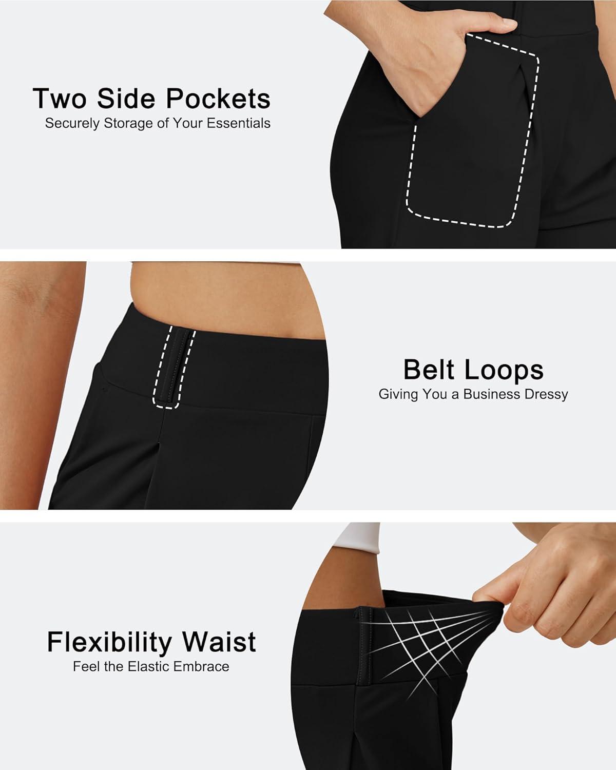 imageG4Free 2025 Trendy Shorts for Women Dressy Casual High Waisted Lounge Summer Pleated Shorts with PocketsBlack