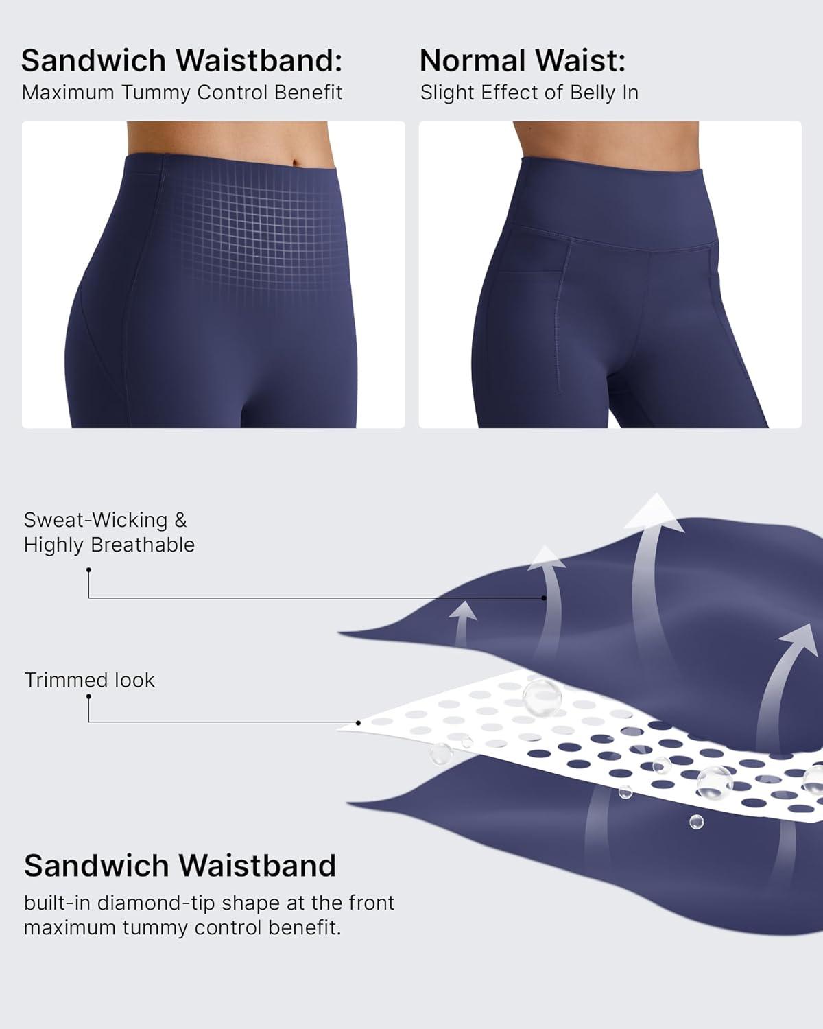 imageG4Free BareFeel High Waisted ClassicSeamless Lounge Leggings Soft Workout Yoga Pants for Women with Pockets 20quot25quot27quot29quotRoyal Blueseamless