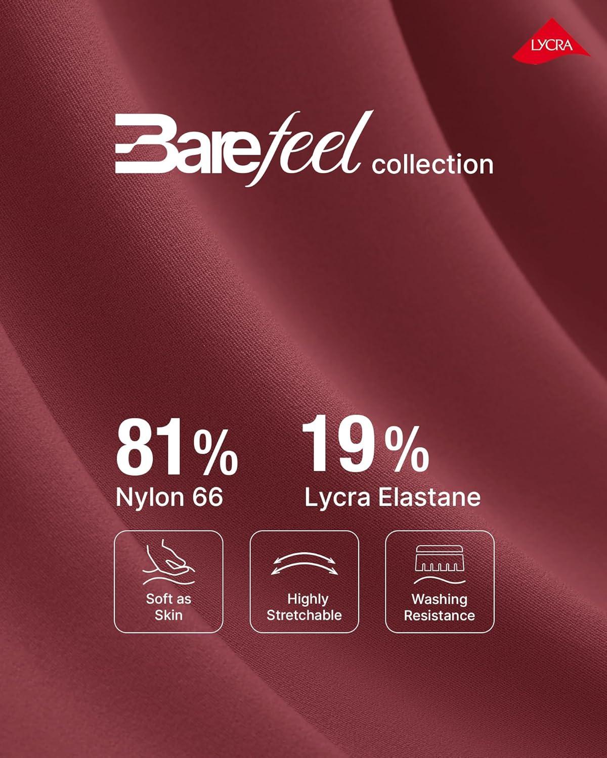 imageG4Free BareFeel Maternity Flare Leggings with Pockets Over The Belly Stretchy Casual Lounge Pregnancy Dress Pants for WorkDark Burgundy