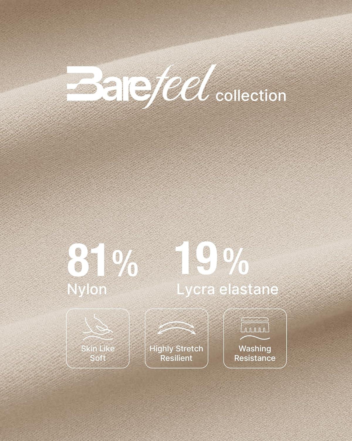 imageG4Free BareFeel Maternity Leggings with Pockets Over The Belly Stretchy Workout Yoga Pregnancy Capri PantsLight Khaki