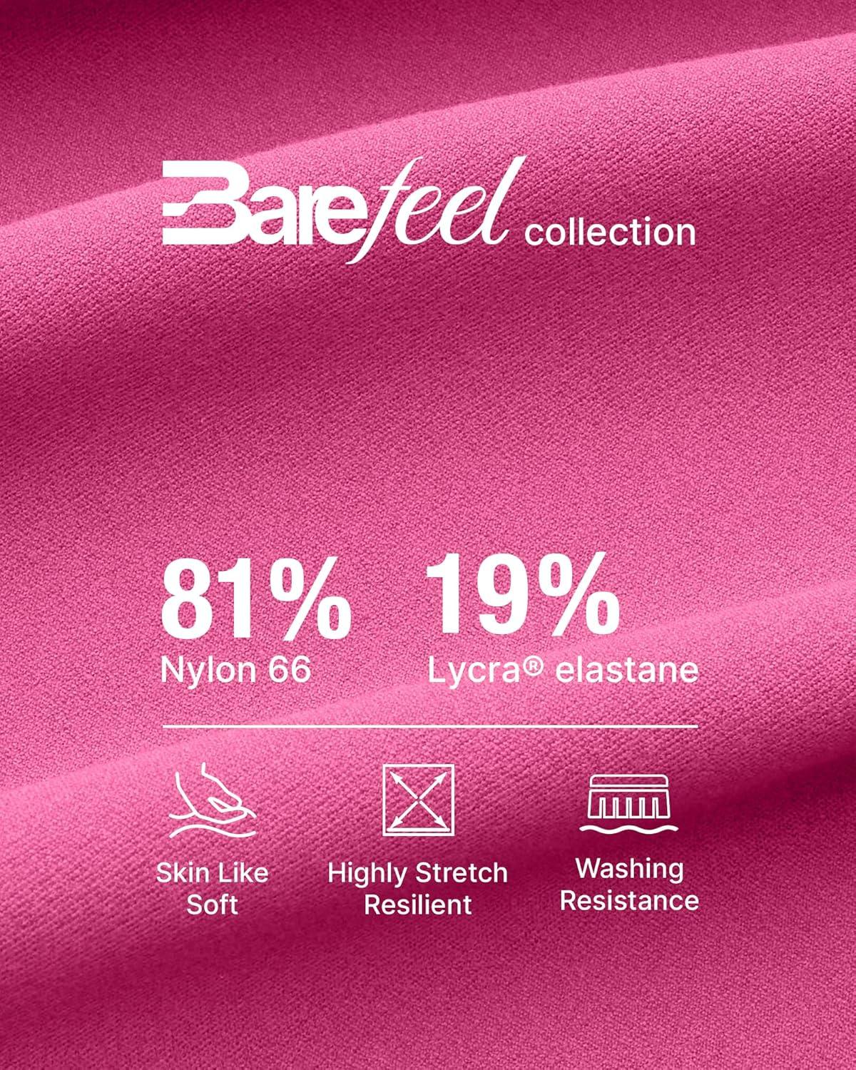imageG4Free BareFeel Maternity Long Sleeve T Shirts Crewneck Ruches Pregnancy Workout Tops with Thumbholes Altheltic Yoga TeeHot Pink