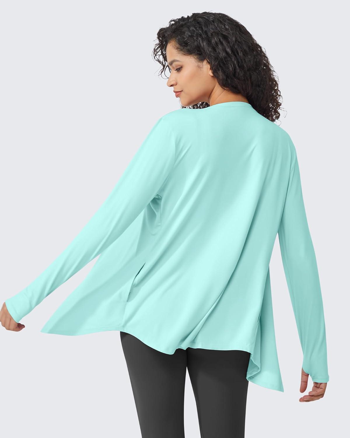 imageG4Free Lightweight Cardigans for Women UPF 50 Long Sleeve Sun Shirts Open Front Summer Cover Ups UV ProtectionLight Blue