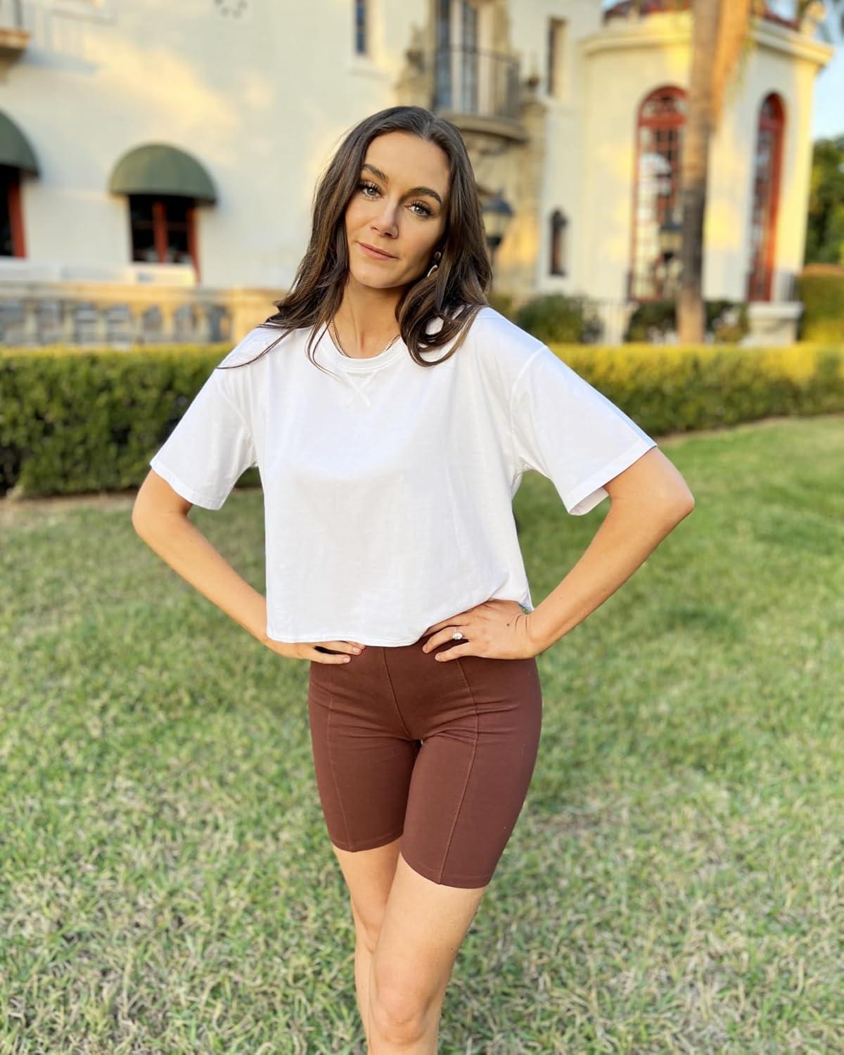 imageG4Free Lightweight Womens Workout Tops Loose Fit Short Sleeve Summer T Shirts Athletic Gym Tees Basic Yoga Shirts CasualWhite
