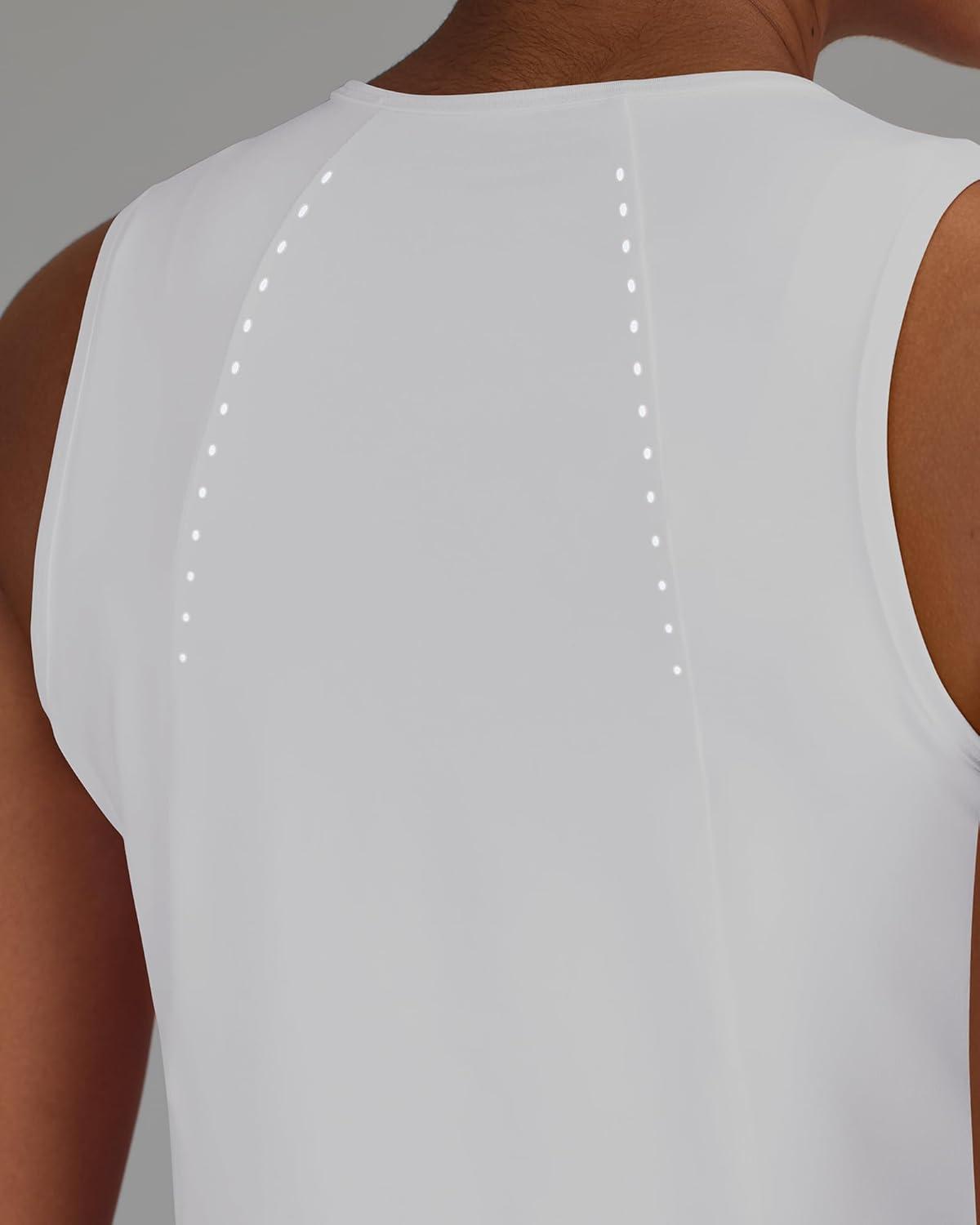 imageG4Free Lightweight Workout Tank Tops for Women High Neck Athletic Long Tanks Sleeveless Summer Running Gym ShirtsWhite