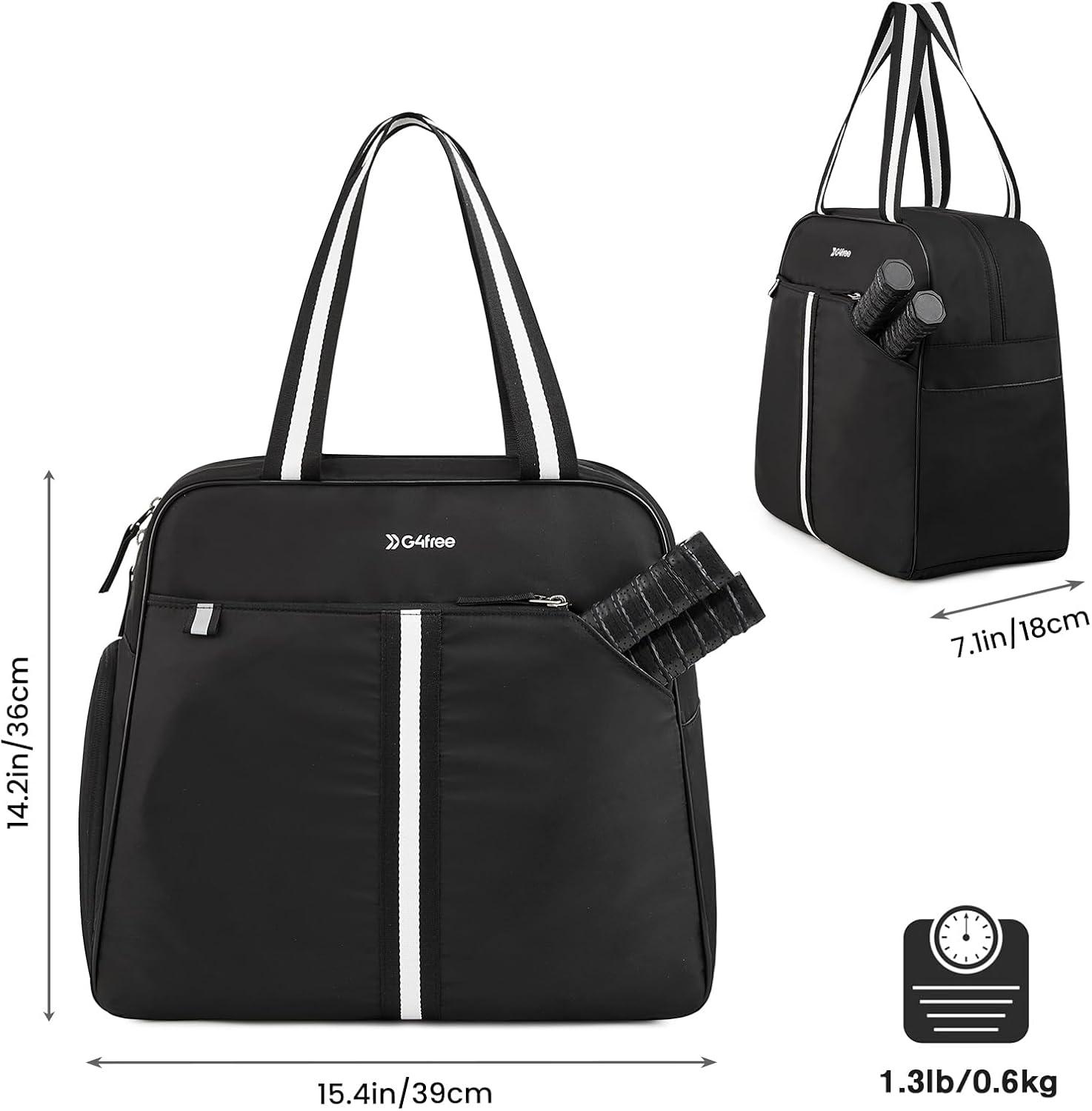 imageG4Free Pickleball Bag Pickleball Bag Tote for Women and MenBlack