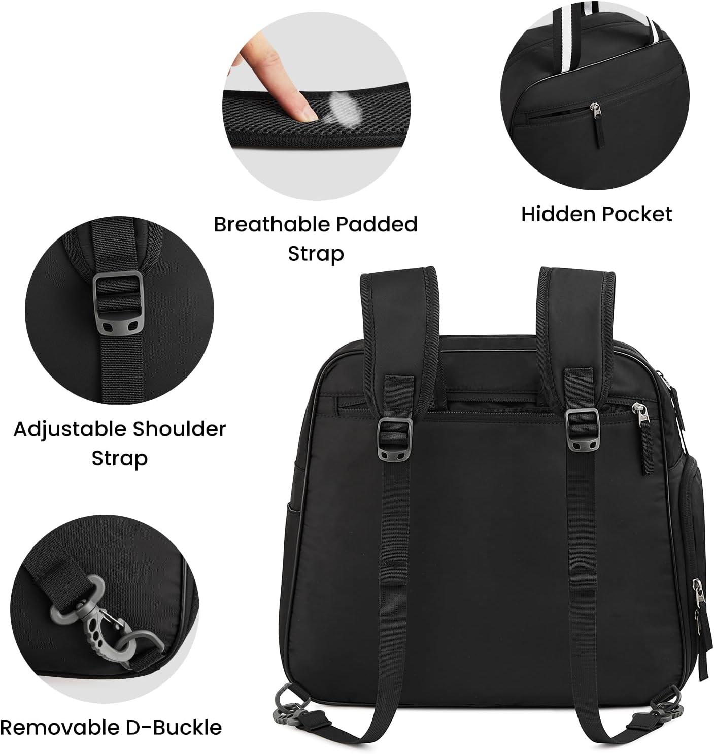 imageG4Free Pickleball Bag Pickleball Bag Tote for Women and MenBlack