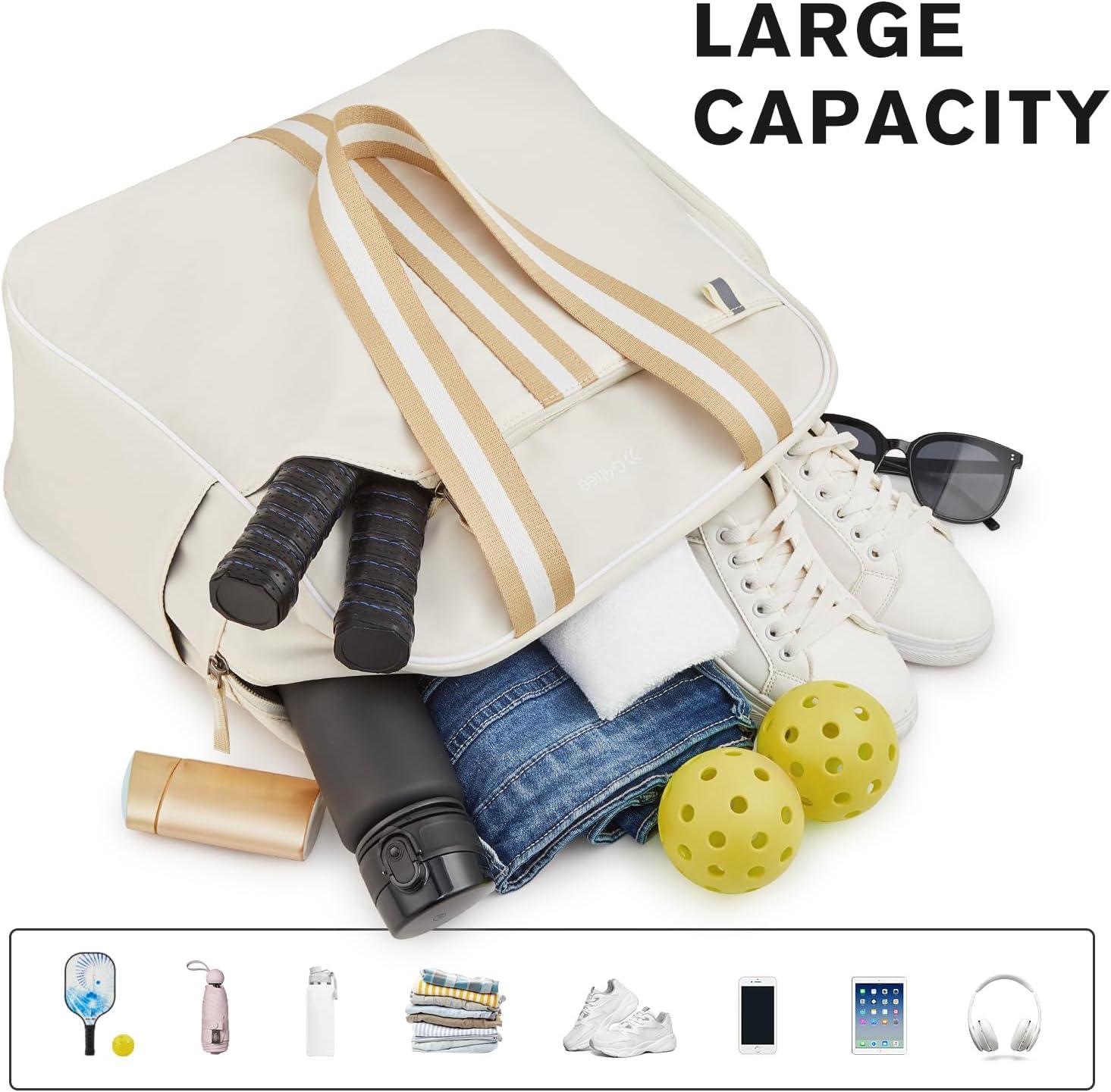 imageG4Free Pickleball Bag Pickleball Bag Tote for Women and MenIvory