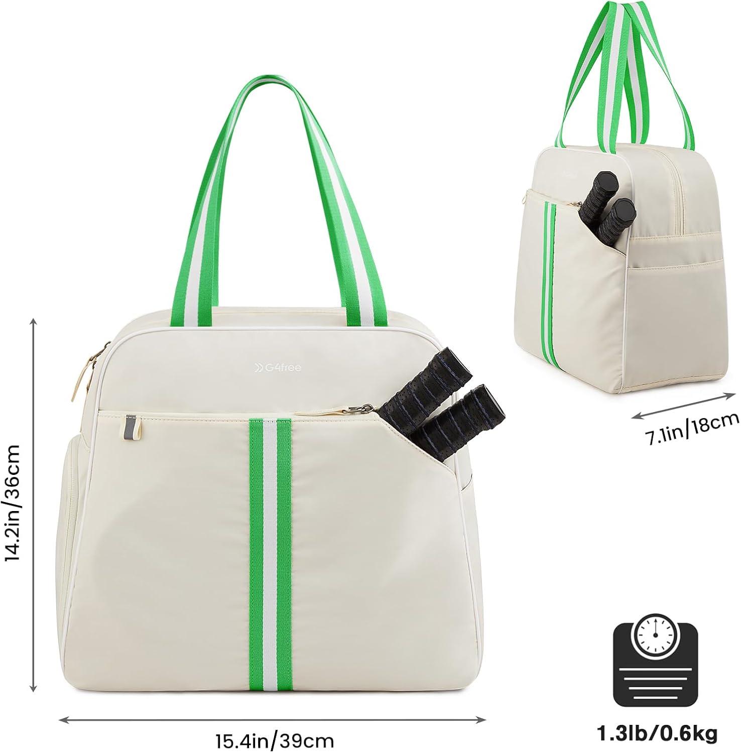 imageG4Free Pickleball Bag Pickleball Bag Tote for Women and Menivory  Green