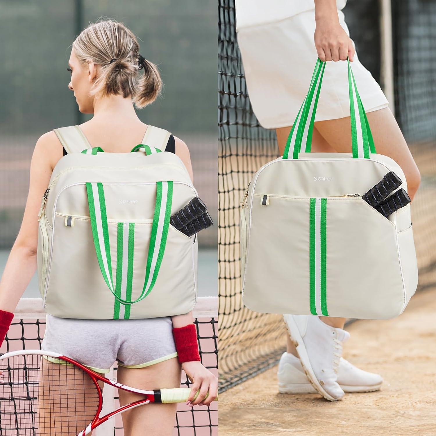 imageG4Free Pickleball Bag Pickleball Bag Tote for Women and Menivory  Green
