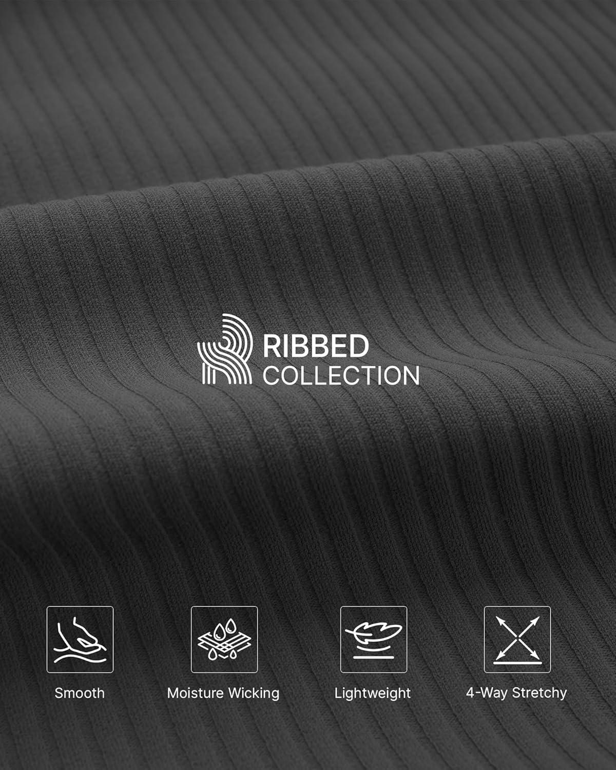 imageG4Free Ribbed Maternity Flare Yoga Pants with Pockets Over The Belly Pregnancy Bell Bottom LeggingsBlack