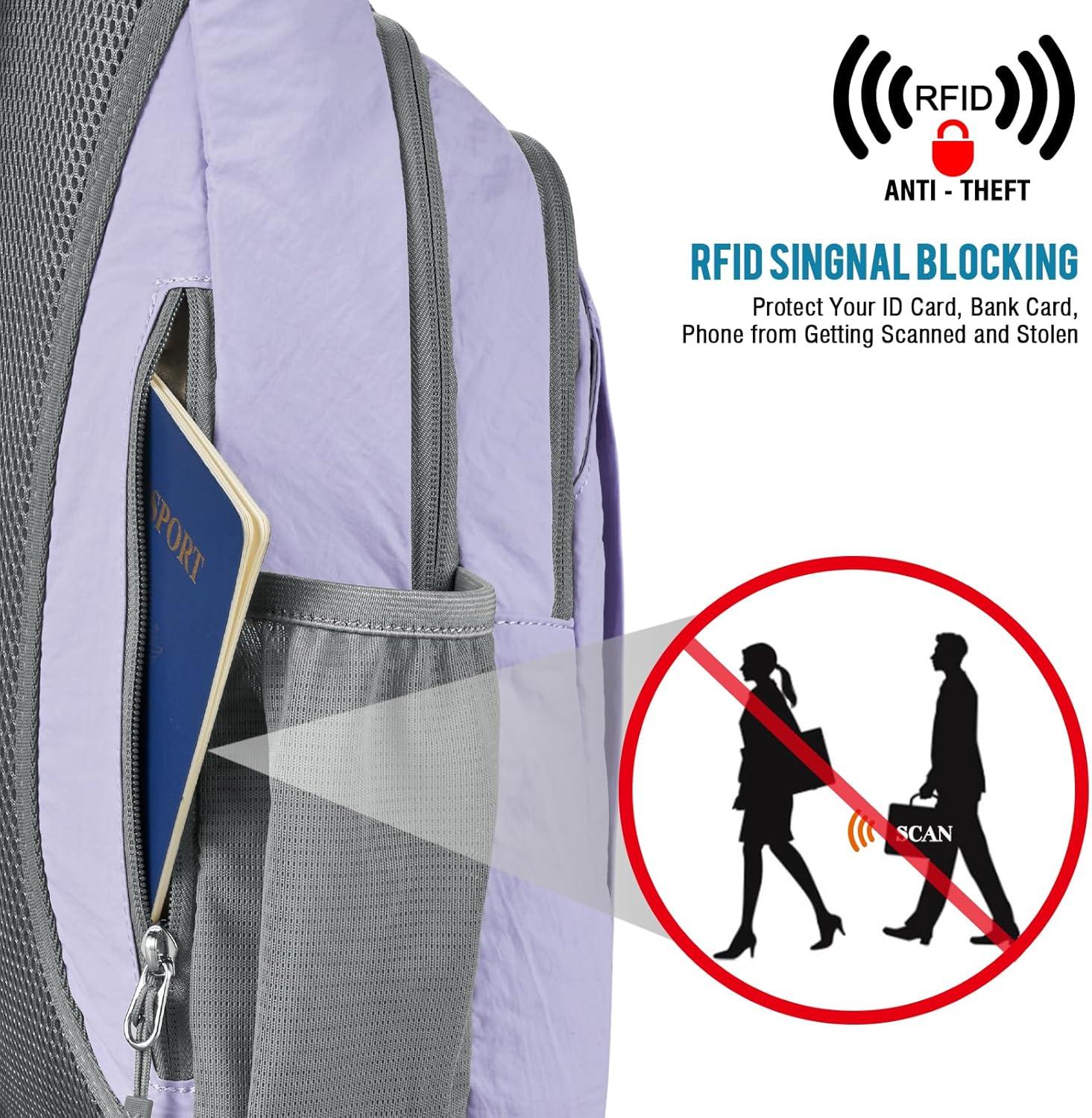 imageG4Free Sling Bag RFID Blocking Sling Backpack Crossbody Chest Bag Daypack for Hiking TravelBlackTaro Purple