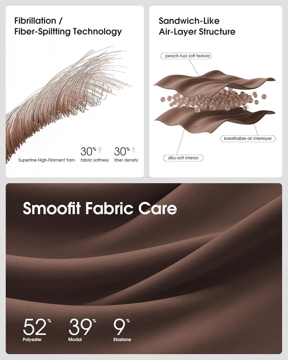 imageG4Free Smoofit Modal Soft Maternity Joggers with Pockets Over The Belly Pregnancy Casual SweatpantsDark Coffee