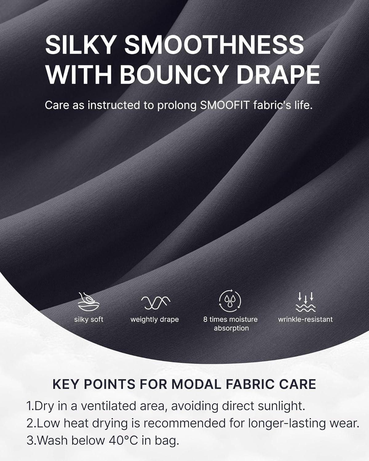 imageG4Free Smoofit Modal Soft Wide Leg Sweatpants for Women High Waisted Casual Lounge Travel Pants with PocketsDark Grey