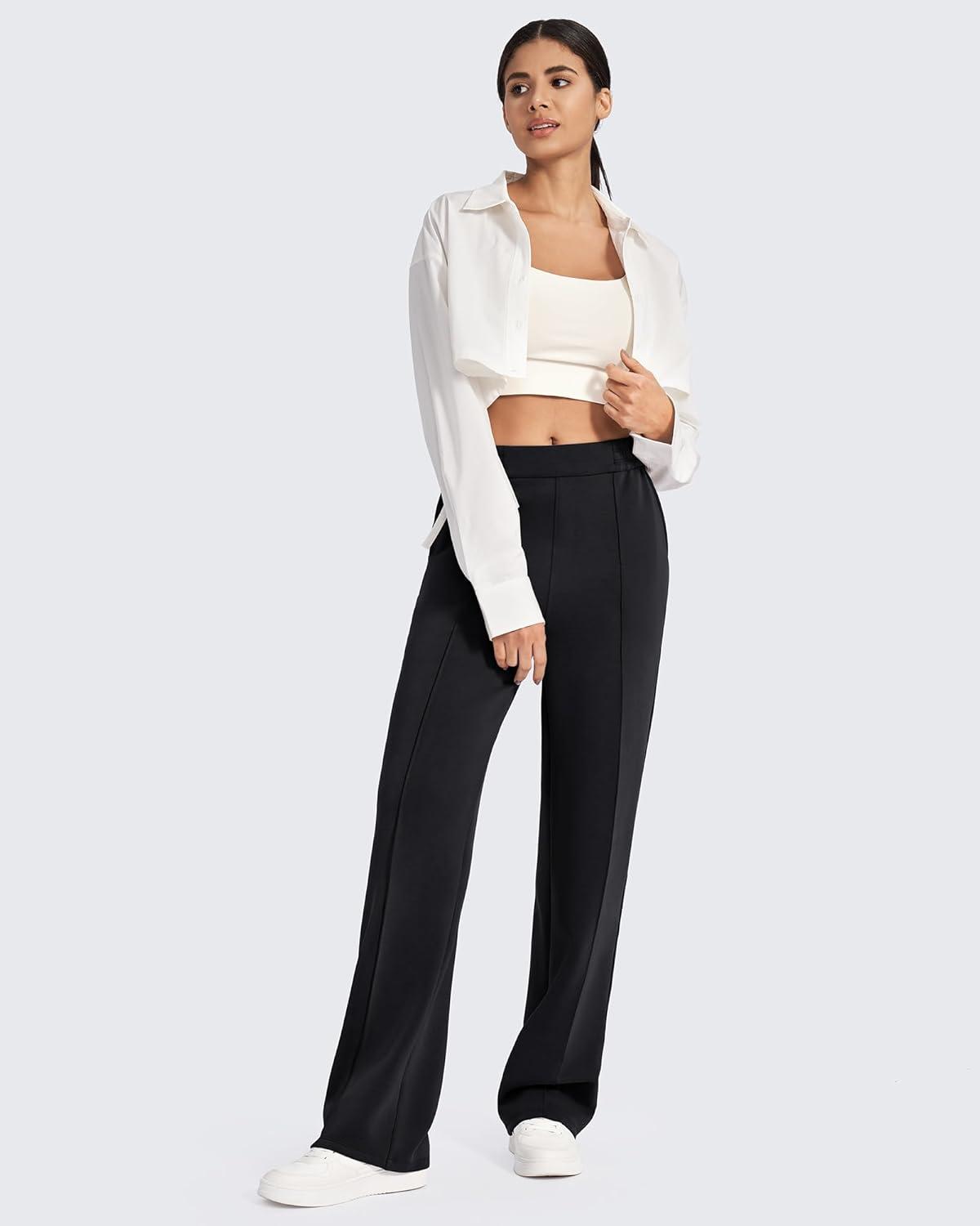 imageG4Free Smoofit Modal Soft Women Wide Leg Sweatpants with Pockets Yoga Pants Casual Lounge Trousers 25quot27quot29quot31quot33quotBlack
