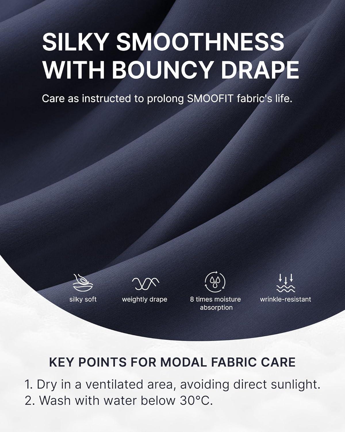 imageG4Free Smoofit Modal Soft Women Wide Leg Sweatpants with Pockets Yoga Pants Casual Lounge Trousers 25quot27quot29quot31quot33quotDark Blue