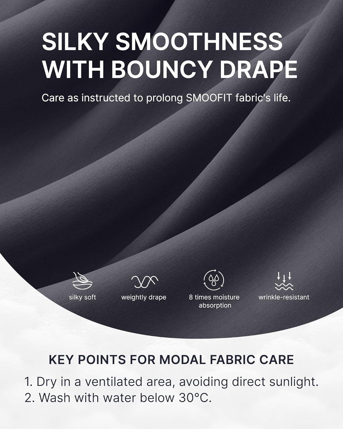 imageG4Free Smoofit Modal Soft Women Wide Leg Sweatpants with Pockets Yoga Pants Casual Lounge Trousers 25quot27quot29quot31quot33quotDark Grey