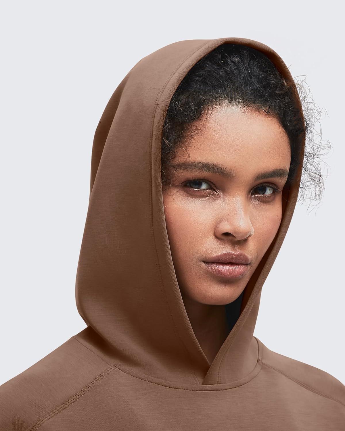imageG4Free Smoofit Modal Soft Womens Fashion Hoodies Casual Pullover Long Sleeve Sweatshirts with Kangaroo PocketDark Coffee