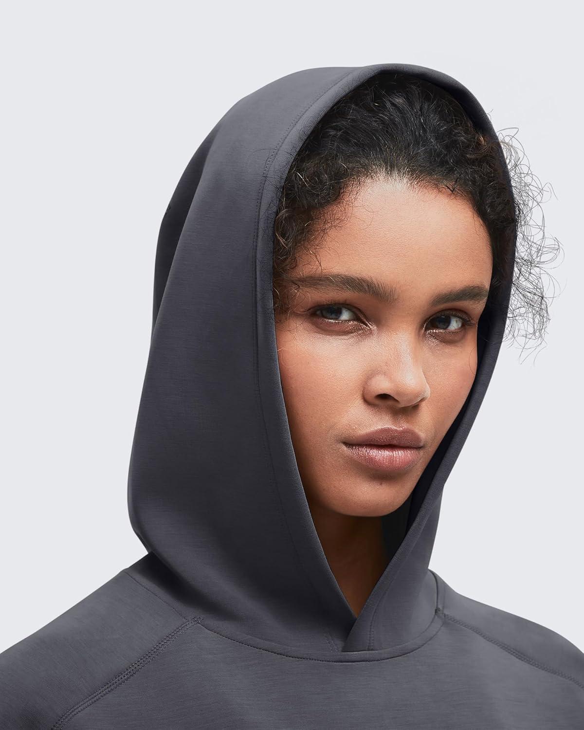 imageG4Free Smoofit Modal Soft Womens Fashion Hoodies Casual Pullover Long Sleeve Sweatshirts with Kangaroo PocketDark Gray