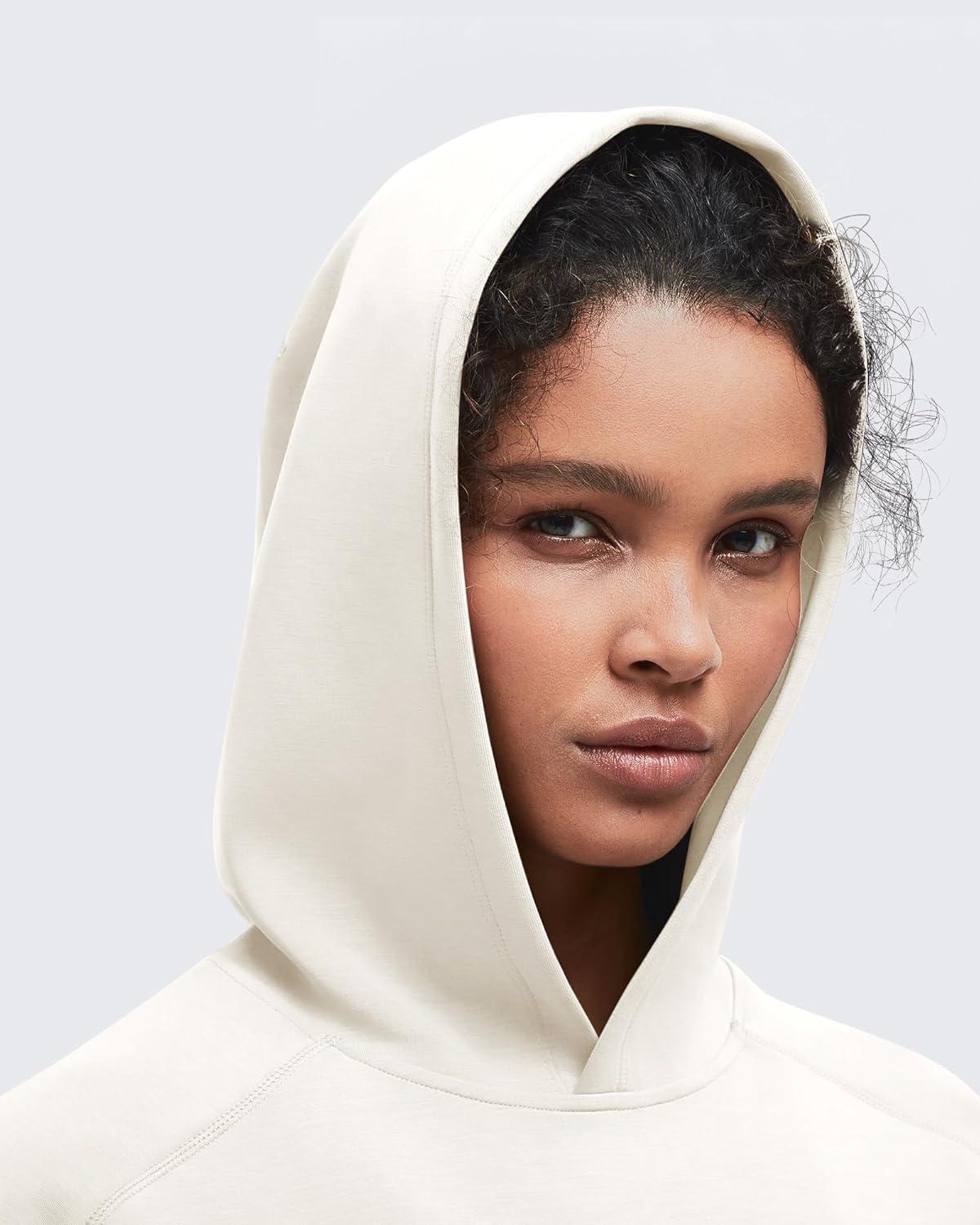 imageG4Free Smoofit Modal Soft Womens Fashion Hoodies Casual Pullover Long Sleeve Sweatshirts with Kangaroo PocketIvory