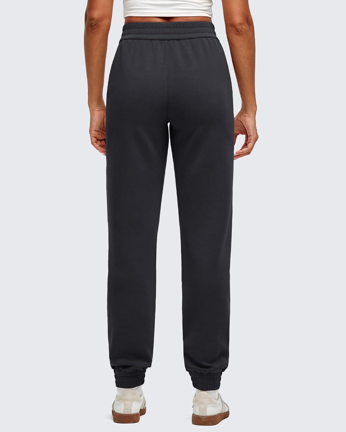 imageG4Free Smoofit Modal Soft Womens Joggers Track Pants Tapered Leg Casual Scrub Sweatpants with Side PocketsBlack