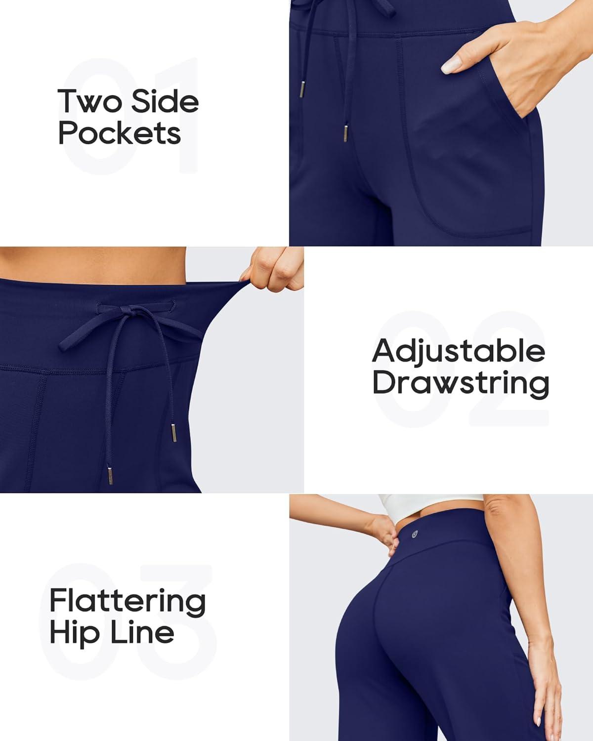 imageG4Free Wide Leg Pants for Women Yoga Pants High Waist Sweatpants with Pockets Stretch Lounge Pants Comfy WorkoutRoyal Blue