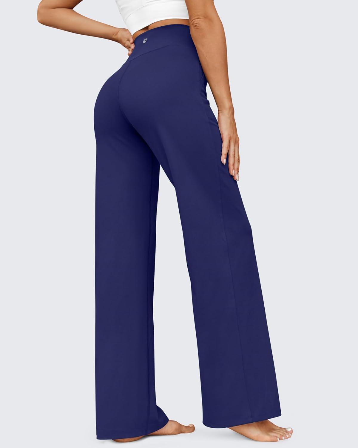 imageG4Free Wide Leg Pants for Women Yoga Pants High Waist Sweatpants with Pockets Stretch Lounge Pants Comfy WorkoutRoyal Blue