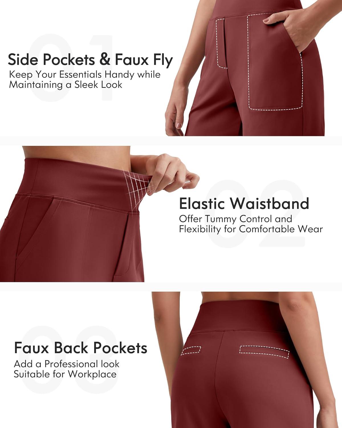 imageG4Free Womens 5 Athletic Shorts High Waisted Running Yoga Shorts Summer Casual Shorts with PocketsDark Burgundy