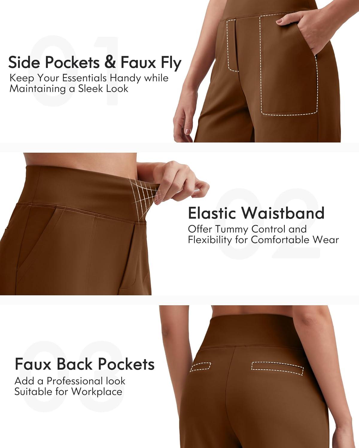 imageG4Free Womens 5 Athletic Shorts High Waisted Running Yoga Shorts Summer Casual Shorts with PocketsDark Coffee