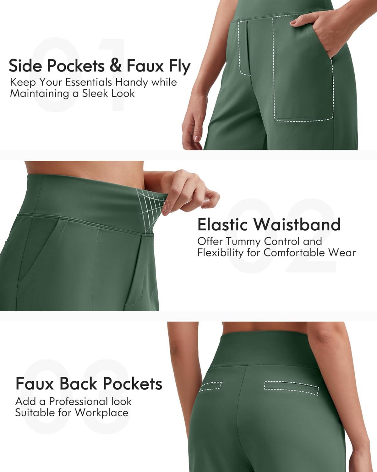 imageG4Free Womens 5 Athletic Shorts High Waisted Running Yoga Shorts Summer Casual Shorts with PocketsDark Forest Green