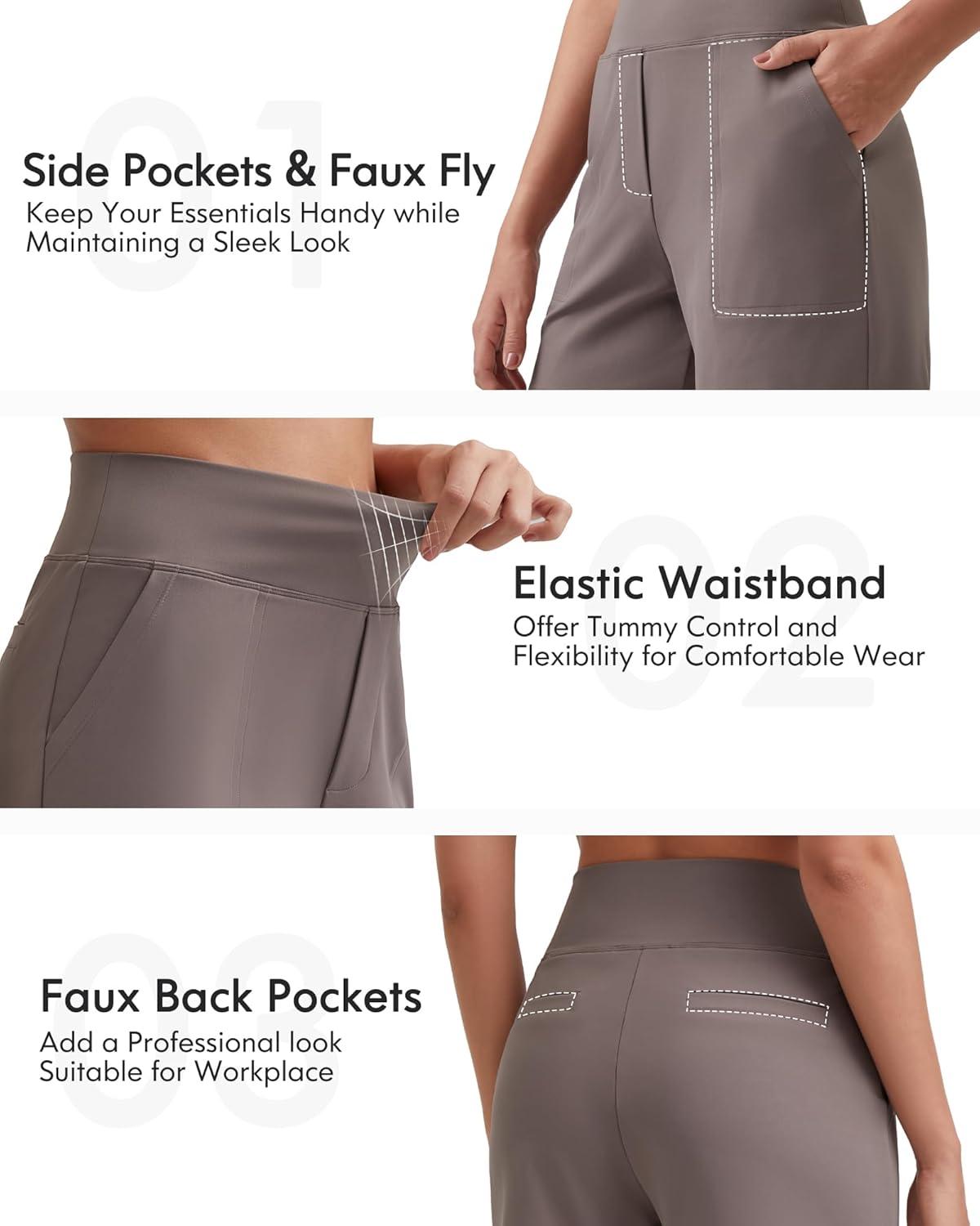imageG4Free Womens 5 Athletic Shorts High Waisted Running Yoga Shorts Summer Casual Shorts with PocketsTaupe