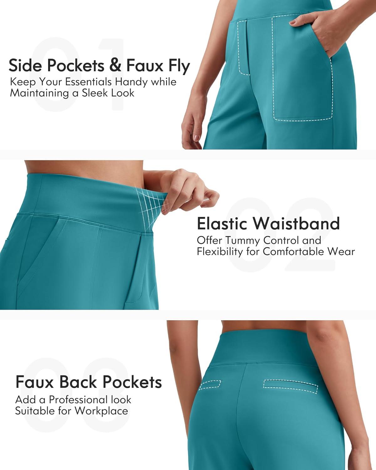 imageG4Free Womens 5 Athletic Shorts High Waisted Running Yoga Shorts Summer Casual Shorts with PocketsTurquoise