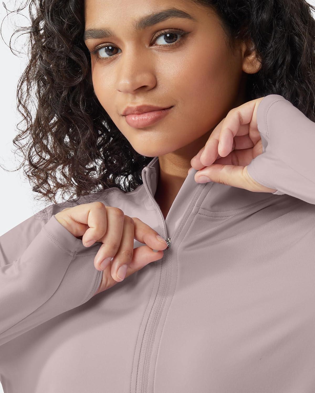 imageG4Free Womens UPF 50 Sun Shirts Lightweight Quick Dry Long Sleeve Workout Tops Lightweight Running PulloverGray Lilac