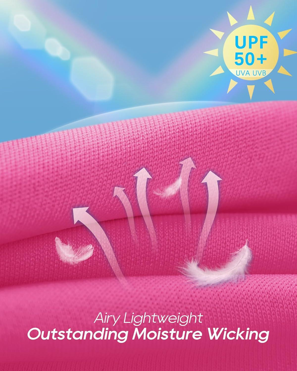 imageG4Free Womens UPF 50 Sun Shirts Lightweight Quick Dry Long Sleeve Workout Tops Lightweight Running PulloverHot Pink