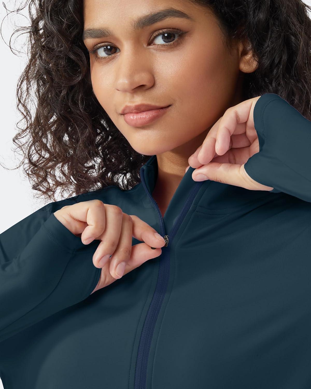 imageG4Free Womens UPF 50 Sun Shirts Lightweight Quick Dry Long Sleeve Workout Tops Lightweight Running PulloverNavy