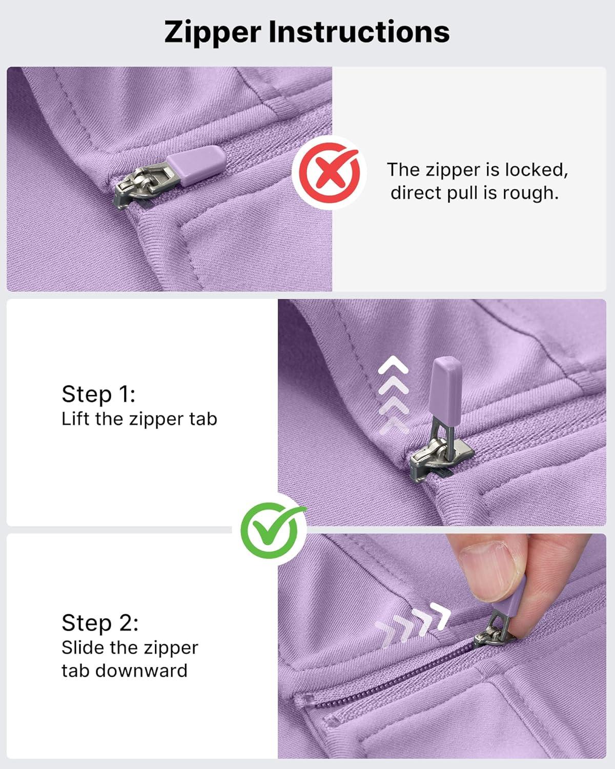 imageG4Free Womens UPF 50 Sun Shirts Lightweight Quick Dry Long Sleeve Workout Tops Lightweight Running PulloverPurple
