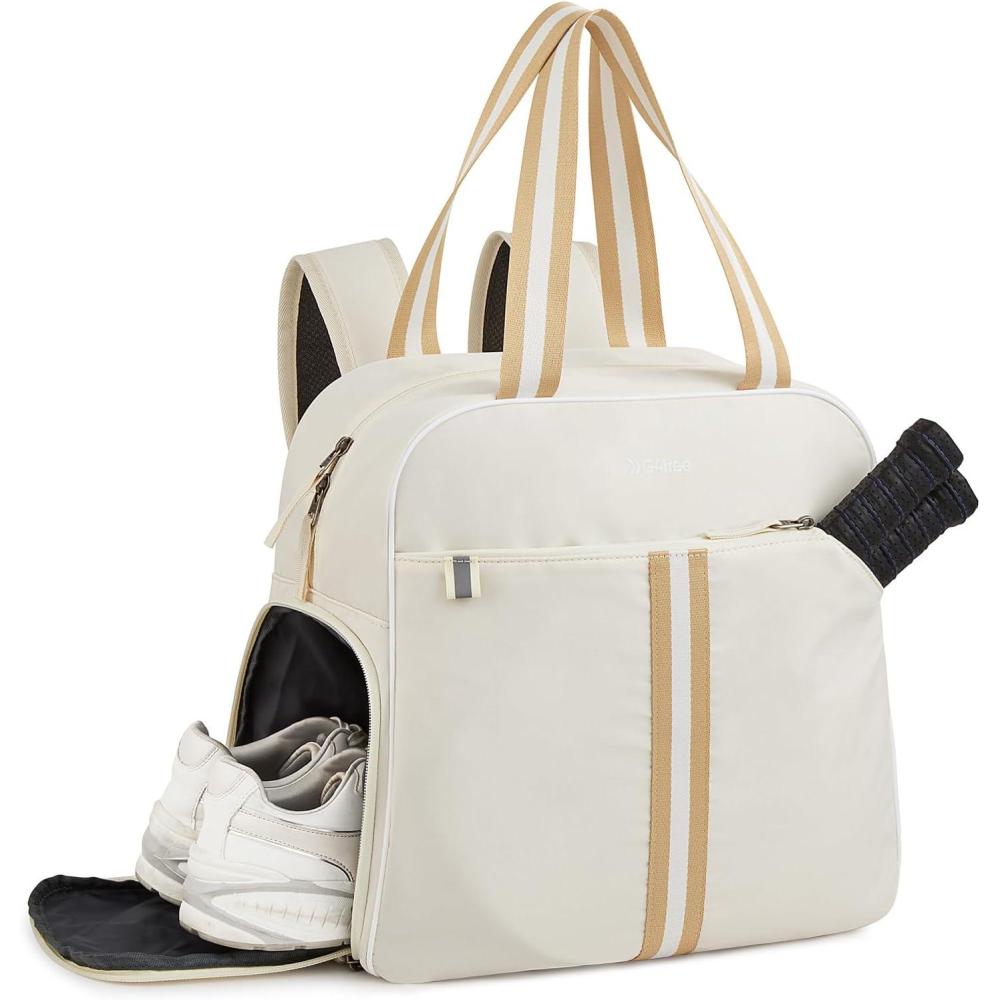 imageG4Free Pickleball Bag Pickleball Bag Tote for Women and MenIvory