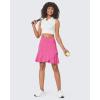imageG4Free 15quot20quot Tennis Skirts for Women Golf Skorts with Pockets High Waist Ruffle Athletic Skirt Inner Shorts20rose Pink
