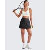 imageG4Free A Line Golf Skirts for Women 15 Elastic High Waisted Tennis Skorts Soft Casual Athletic Inner Shorts 4 PocketsBlack