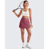 imageG4Free A Line Golf Skirts for Women 15 Elastic High Waisted Tennis Skorts Soft Casual Athletic Inner Shorts 4 PocketsDark Burgundy