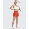 imageG4Free Athletic Shorts for Women Lightweight Running Shorts with Pockets 5quot Quick Dry Workout Shorts for Gym ExerciseRust Orange