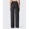 imageG4Free Athletic Wide Leg Sweatpants Yoga Pants with Pockets Drawcord Casual Lounge PantsBlack