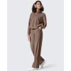 imageG4Free Athletic Wide Leg Sweatpants Yoga Pants with Pockets Drawcord Casual Lounge PantsMocha Cream