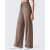 imageG4Free Athletic Wide Leg Sweatpants Yoga Pants with Pockets Drawcord Casual Lounge PantsMocha Cream