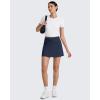 imageG4Free BareFeel 15quot Tennis Skirts for Women High Waisted A Line Casual Athletic Golf Skorts Inner Shorts with 2 PocketsDark Navy