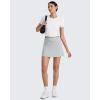 imageG4Free BareFeel 15quot Tennis Skirts for Women High Waisted A Line Casual Athletic Golf Skorts Inner Shorts with 2 PocketsGrey