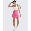 imageG4Free BareFeel 15quot Tennis Skirts for Women High Waisted A Line Casual Athletic Golf Skorts Inner Shorts with 2 PocketsRose Pink