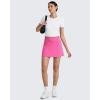 imageG4Free BareFeel 15quot Tennis Skirts for Women High Waisted A Line Casual Athletic Golf Skorts Inner Shorts with 2 PocketsRose Pink