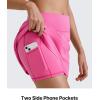 imageG4Free BareFeel 15quot Tennis Skirts for Women High Waisted A Line Casual Athletic Golf Skorts Inner Shorts with 2 PocketsRose Pink