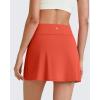 imageG4Free BareFeel 15quot Tennis Skirts for Women High Waisted A Line Casual Athletic Golf Skorts Inner Shorts with 2 PocketsRust Orange