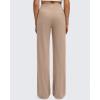 imageG4Free BareFeel High Stretch Wide Leg Pants for Women Soft Comfy Casual Yoga Pants with Pockets PetiteRegularTallToffee